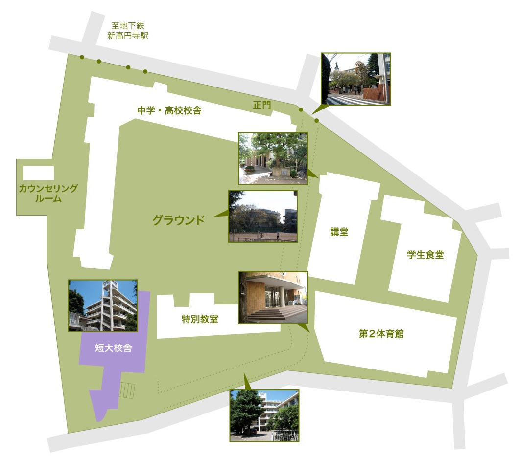 東京立正短期大学校舎図